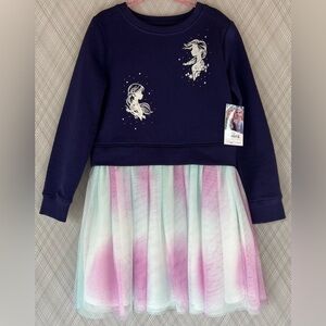 Disney jumping beans - Frozen II Elsa & Anna Sweatshirt Tulle Dress NWT (Size 5)
